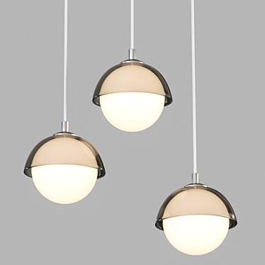 Agder One: Modern Glass Pendant Light 3D model image 1 