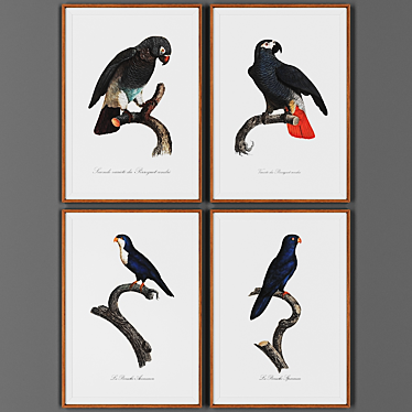 Wooden Frame Picture Collection 3D model image 1 