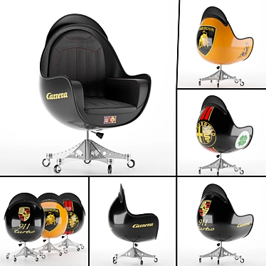 Modern Ergonomic Armchair 3D model image 1 