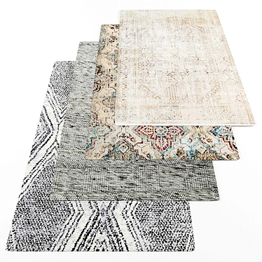 Modern Style Rug Set 3D model image 1 