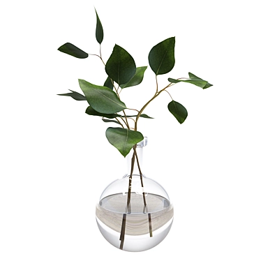 Elegant Branches Vase 3D model image 1 