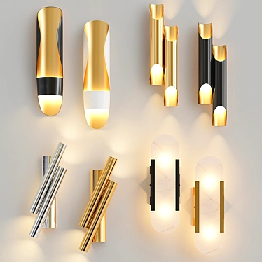 Elegant Collection of Wall Lamps 3D model image 1 