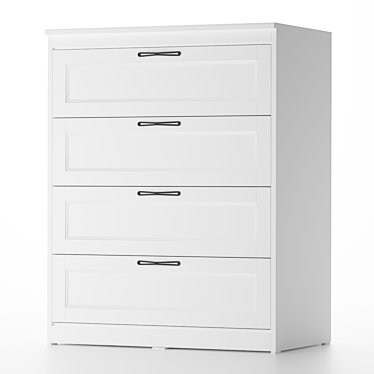 Classic White Chest of Drawers: IKEA SONGESAND 3D model image 1 