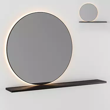 Sleek Round Mirror: INBANI NORM 3D model image 1 