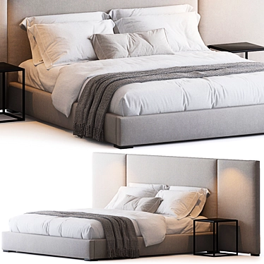 Elegant Modena Bed Design 3D model image 1 