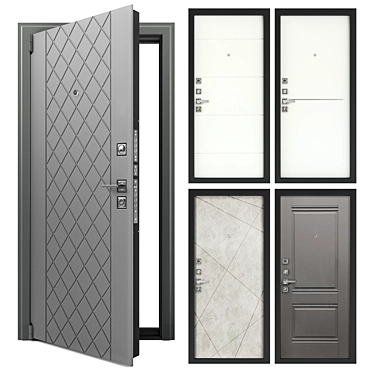 Modern Steel Apartment Door | Sigma Titan 3D model image 1 