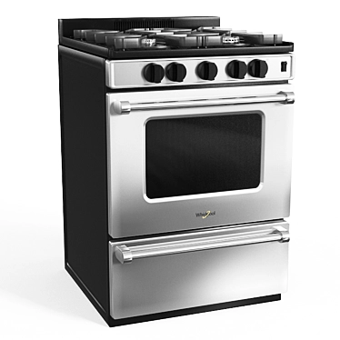 Whirlpool 5 Knob Gas Range 3D model image 1 