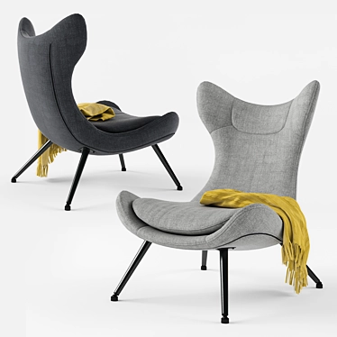 Modern Grey Armchair: JYSK DAMSHOLTE 3D model image 1 