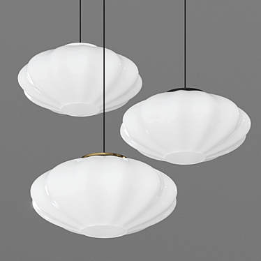 Elegant Mei Suspension Lamp 3D model image 1 