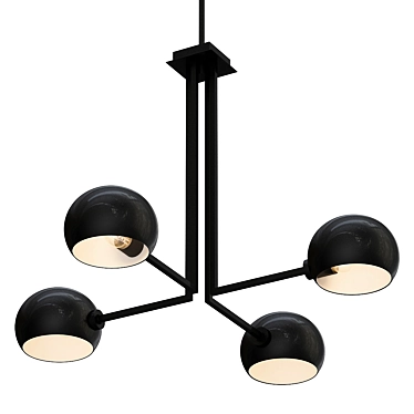 Retro Charm Chandelier 3D model image 1 