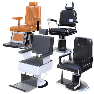 Ultimate Barbershop Chair Collection 3D model image 1 