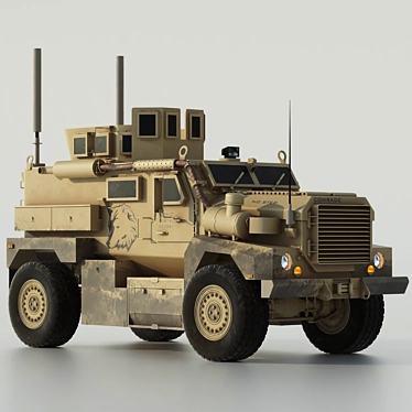  Cougar 4x4 Military Vehicle: Rugged & Reliable 3D model image 1 