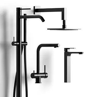 Ultimate Shower Set: Paffoni Syncro, Skalen Faucet 3D model image 1 