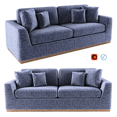 French Charm: Colt Sofa 3D model image 1 