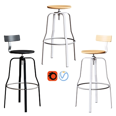 La Palma GIRO Bar Stool 3D model image 1 