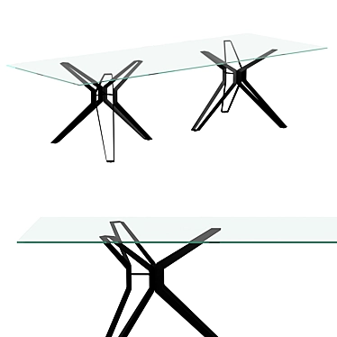 Modern 3Pod Dining Table by LEMA 3D model image 1 