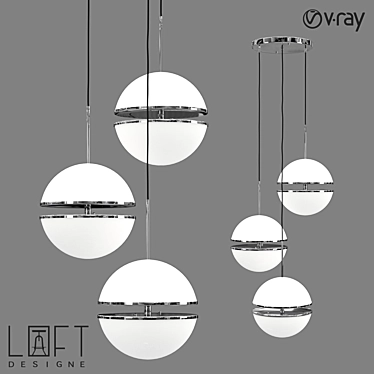 Sleek Suspended Loft Light 3D model image 1 