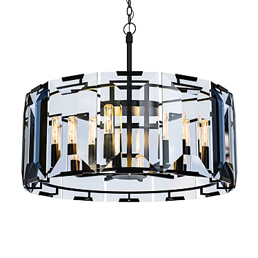 Elegant Harlow Pendant Chandelier 3D model image 1 