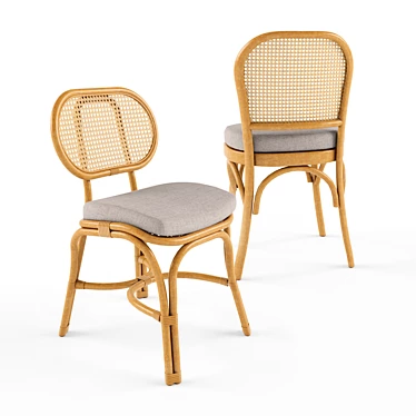 Vintage Bentwood Thonet Chair 3D model image 1 