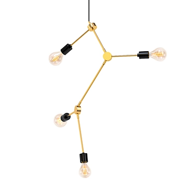 Elegant Brass Franklin Chandelier 3D model image 1 