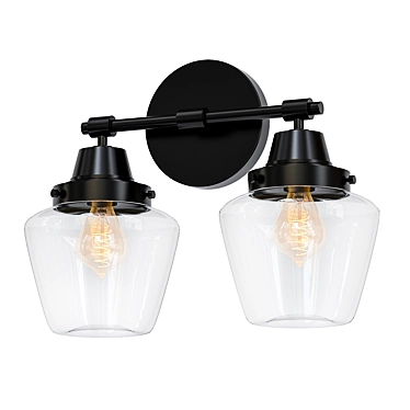 Modern Black Vanity Light 3D model image 1 