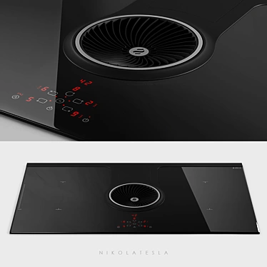 Elica NikolaTesla: Revolutionary Induction Cooktop with Built-in Ventilation 3D model image 1 