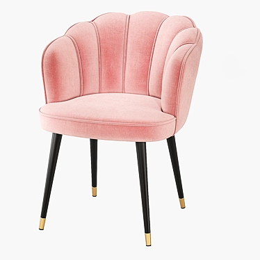 Elegant Eichholtz BRISTOL Dining Chair - Stylish Velvet, Multiple Colors, Compact Design 3D model image 1 