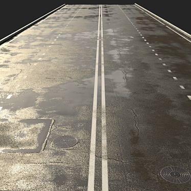 Rainy Road Texture Bundle 3D model image 1 