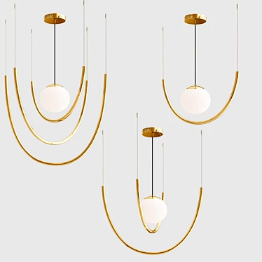Modern Gaudi Pendant Light 3D model image 1 