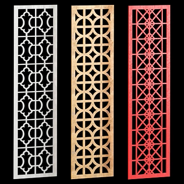 Decorative Panel Set: Beautifully Crafted and Versatile 3D model image 1 