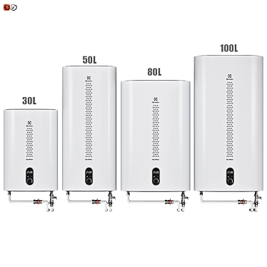 Efficient Water Heater Set 3D model image 1 