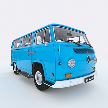 Vintage Volkswagen Van 3D model image 1 