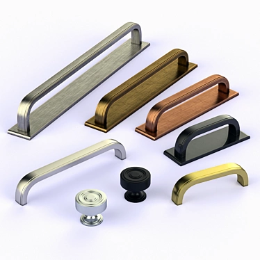 Armac Martin Bromsgrove Brass Handles 3D model image 1 