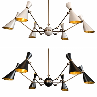 Julian Chichester Bacco Chandelier: Elegant Lighting Masterpiece 3D model image 1 