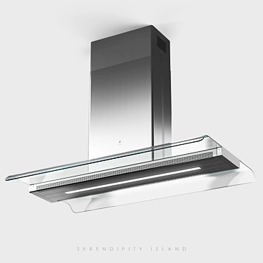 Elica Serendipity Island Hood: The Perfect Blend of Design and Functionality 3D model image 1 