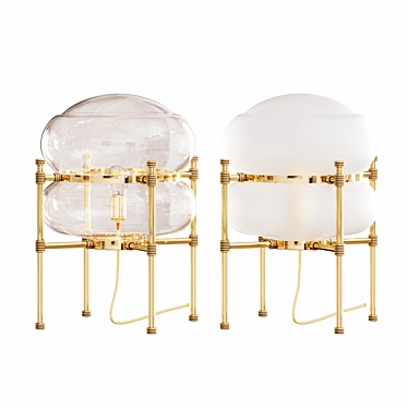 Sculptural Brass Adams Lamp 3D model image 1 