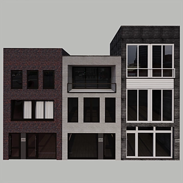 Versatile Townhouse Miniature 3D model image 1 