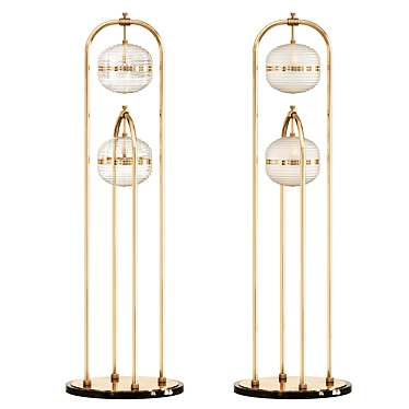 Modern Curved Arch Floor Lamp 3D model image 1 