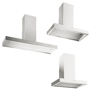 Gaggenau AW442 Set: Stylish & Efficient Wall-Mounted Hoods 3D model image 1 