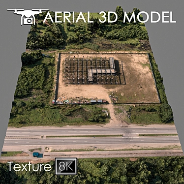 Aerial Landscape Model: Industrial Zone 79 3D model image 1 