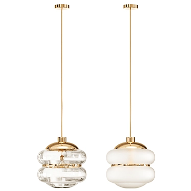 Mesmerizing Brass Adams Ceiling Lamp 3D model image 1 