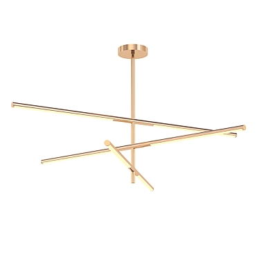 Modern LED Chandelier with Adjustable Panels 3D model image 1 