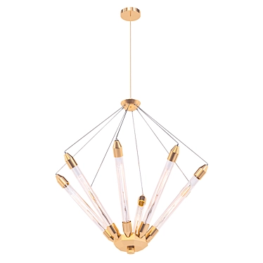 Elegant Hanging Light Fixture 3D model image 1 