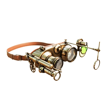 Retro Style Steampunk Goggles 3D model image 1 