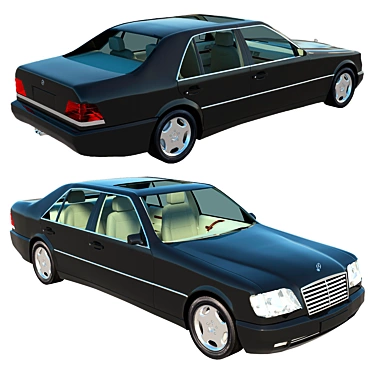 Classic Mercedes w140 - 3D Model 3D model image 1 