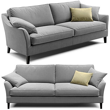 Elegant Comfort: Bielefelder Salon Sofas 3D model image 1 