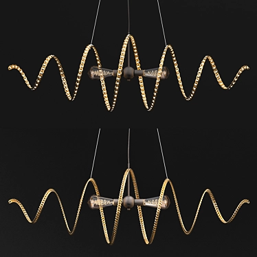 Elegant Chain Lampshade 3D model image 1 
