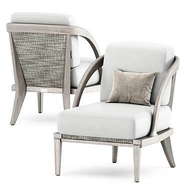 Rock Garden Lounge Chair: Sleek and Stylish Design 3D model image 1 