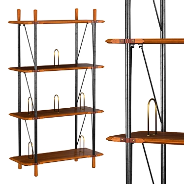 Title: Brandywine Oak Bookshelf 3D model image 1 