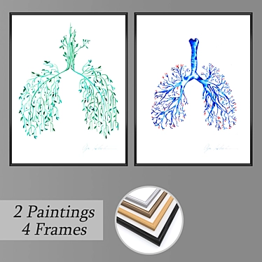 Modern Wall Art Set: No. 2831 3D model image 1 